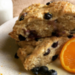 Vegan Blueberry Scones with Orange Glaze